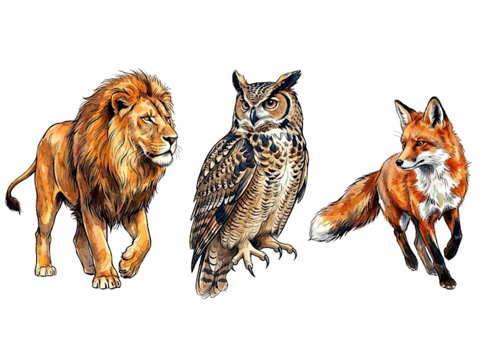 do vector design of characters, animals and people