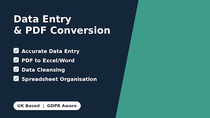 reliably assist for handling all your data entry and PDF conversion needs