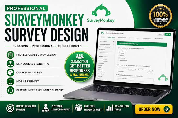design  surveymonkey survey, questionnaire, market