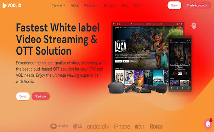 build custom iptv player for android, ios, samsung lg, tizen with admin panel
