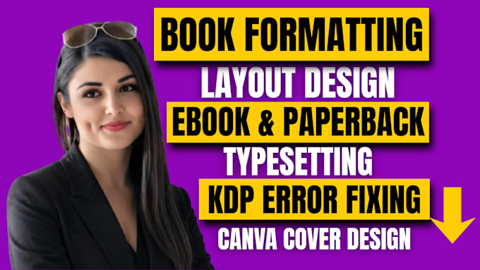 do book formatting, layout design, typesetting, and KDP cover design