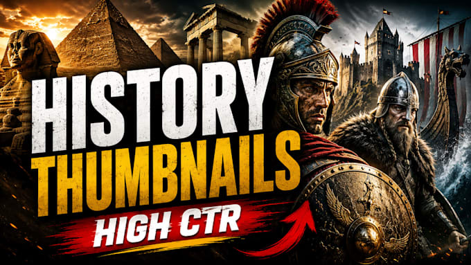 design high CTR history youtube thumbnails that get clicks