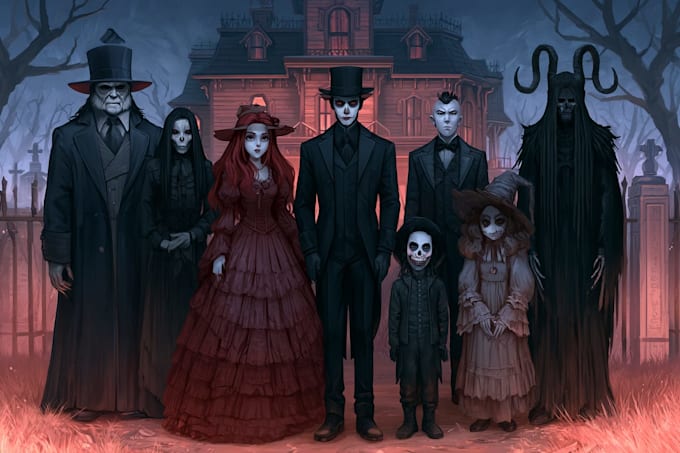 draw horror character illustration