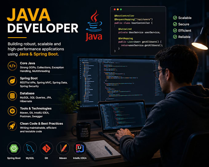 build a responsive java full stack web application