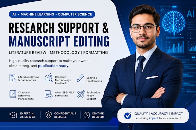 provide computer science research support and scientific manuscript editing