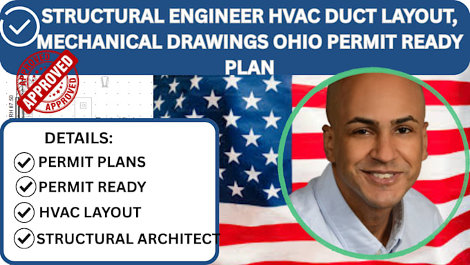 structural engineer hvac duct layout, mechanical drawings ohio permit ready plan