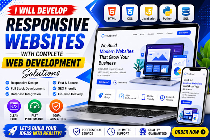 develop responsive websites with complete web development solutions
