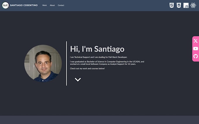design a website with HTML, CSS and javascript