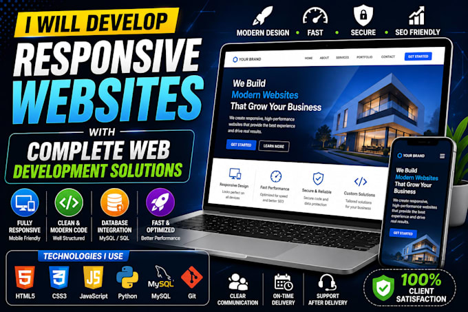 develop responsive websites with complete web development solutions