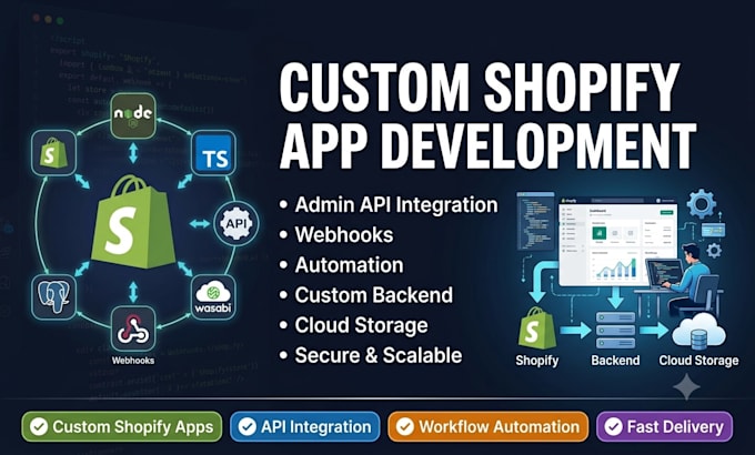 develop a custom shopify app with API integration