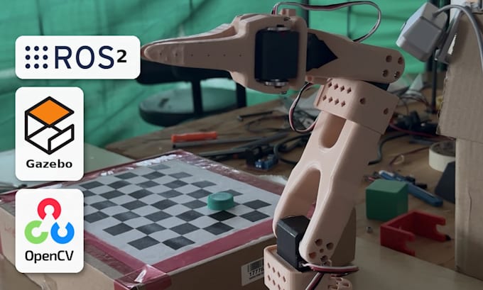 build ros2 robot simulation with gazebo moveit and opencv