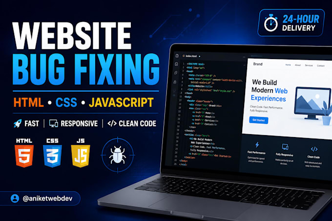 fix responsive website bugs and frontend issues