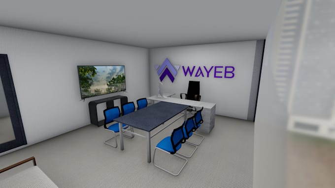 design modern office interiors with realistic 3d renders