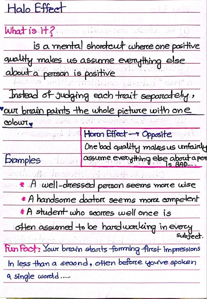 create aesthetic handwritten notes for study