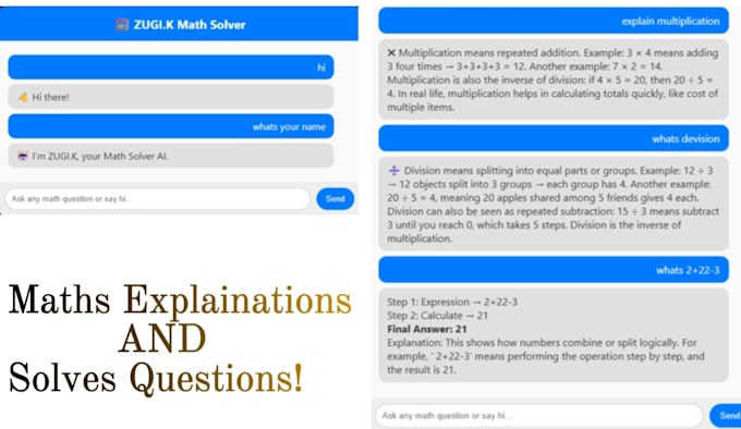 create ai website for maths education