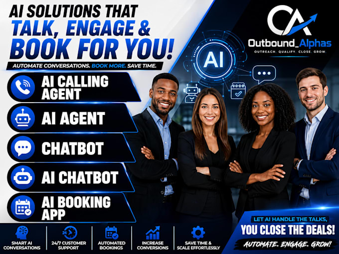 build ai calling agent chatbot and ai booking app for outbound sales