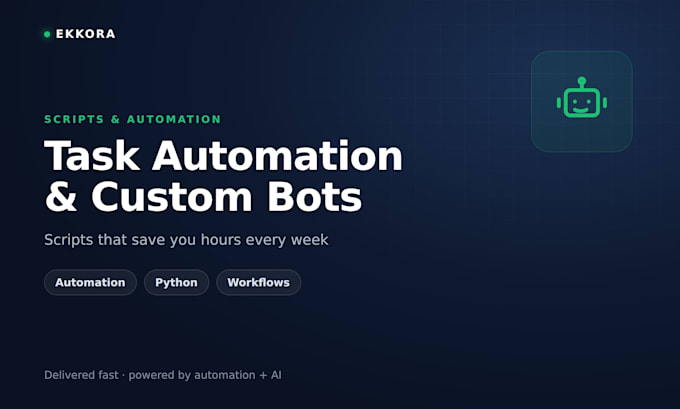 automate your repetitive tasks with a custom script or bot