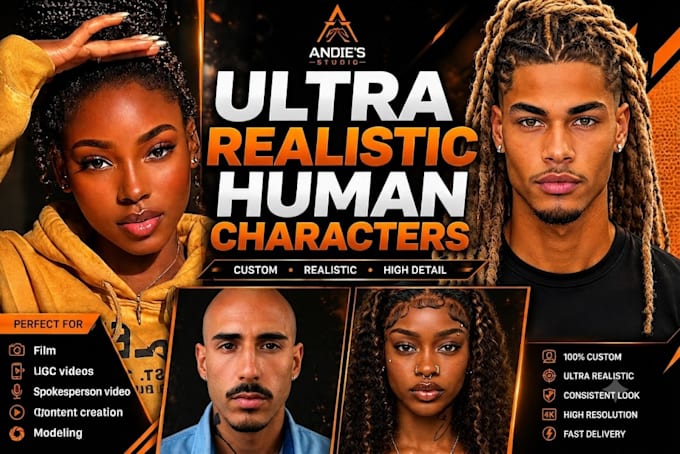 create ultra realistic custom human characters