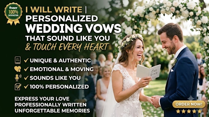 write personalized wedding vows that sound like you and touch every heart