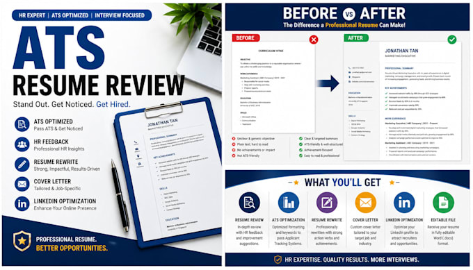 create an ats friendly resume and CV