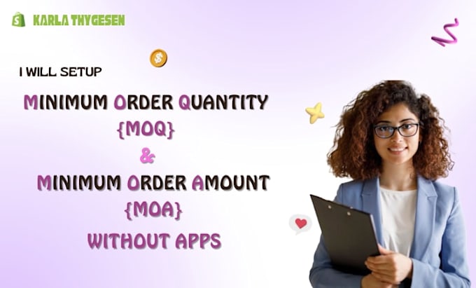 setup minimum order quantity moq and minimum order amount without shopify apps
