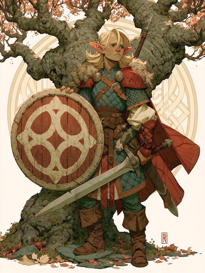 fantasy dnd character illustration