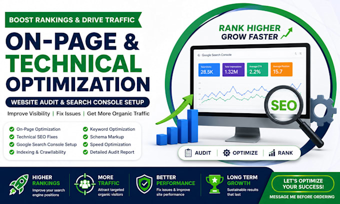 optimize your website, fix technical issues and indexing