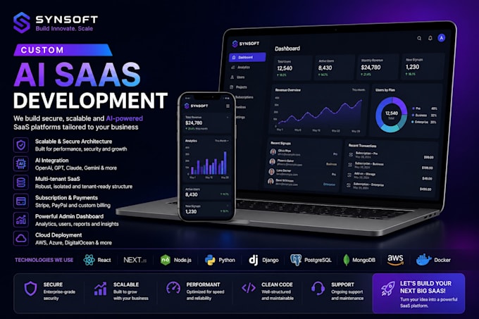 custom ai powered saas development