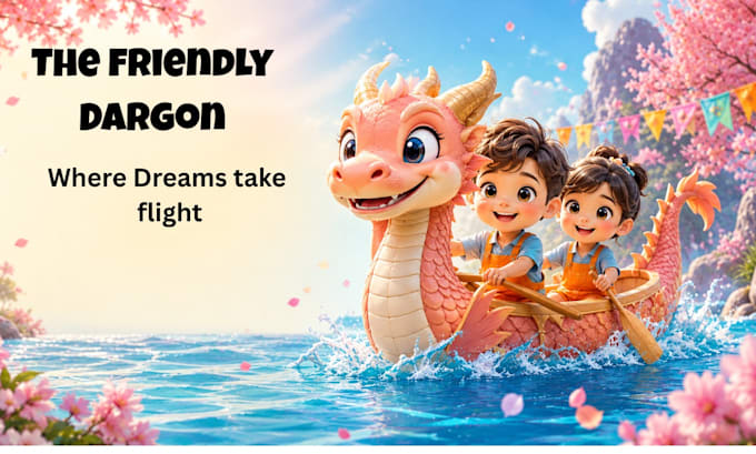 create cute 3d children book illustrations for KDP
