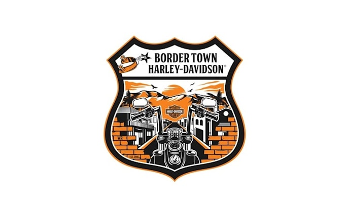 design iconic harley davidson dealership logo