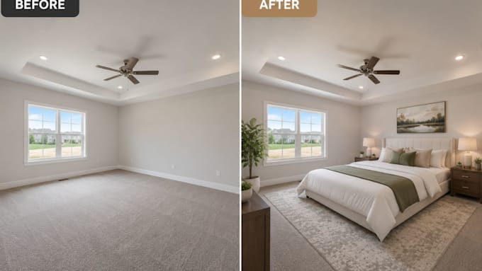 professionally virtual stage your empty real estate property
