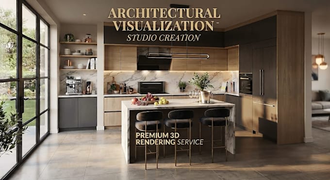 design your dream photorealistic 3d kitchen render