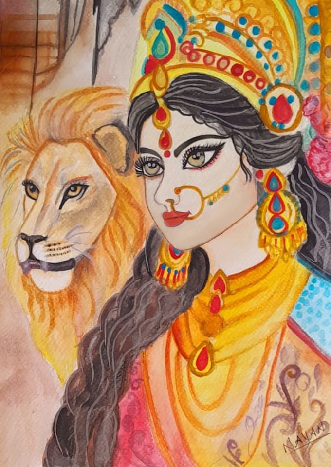 create hand drawn mythological watercolor illustrations