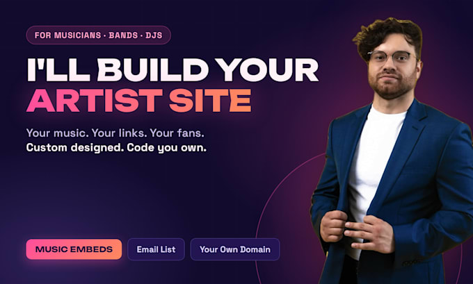 build a custom artist website for your music