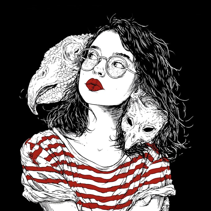 draw custom hand drawn art illustration for your project
