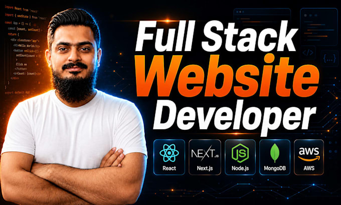 full stack website development, react website, saas website, backend developer