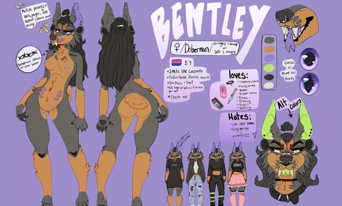 reference sheet furry ref sheet oc nsfw or sfw character design