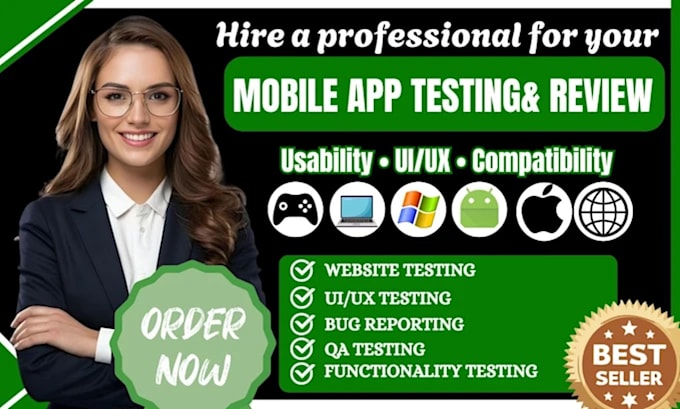 do QA testing, QA app review for android and ios