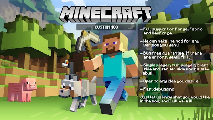 create a custom forge, fabric, neoforge minecraft mod