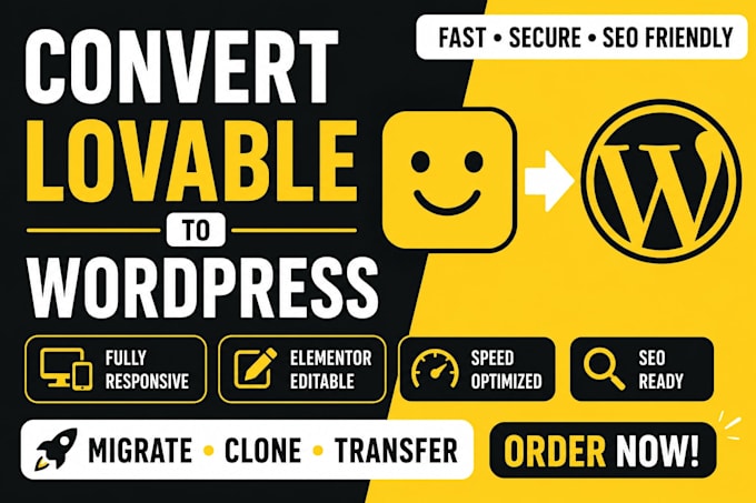 convert lovable ai website to wordpress elementor, lovable to wordpress