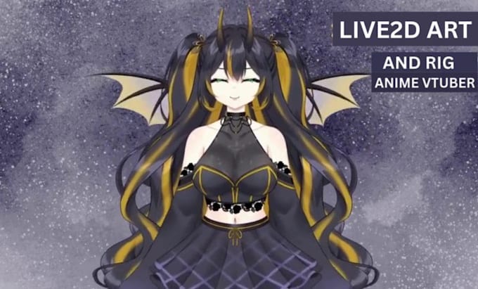 draw and rig 2d vtuber model, live2d vtuber, live2d rigging, vtuber design