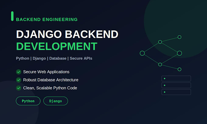 develop django rest API and backend for your web application