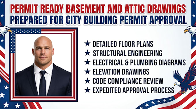 create basement finishing and attic conversion permit drawings