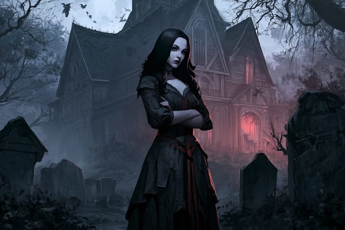 draw horror character design illustration