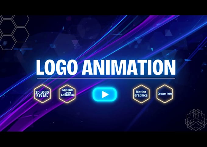 create professional 2d and 3d animated logo intro reveal animation