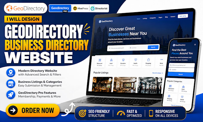 geodirectory website  directory website business directory listing website  SEO