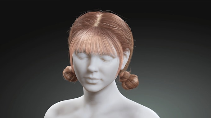 do realistic hair xgen grooming, 3d hair, braid hair, custom metahuman hair