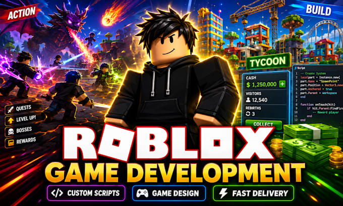 do roblox full game creation, roblox scripter, roblox game developer