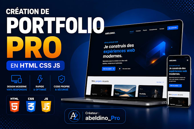 design a modern professional web portfolio for you