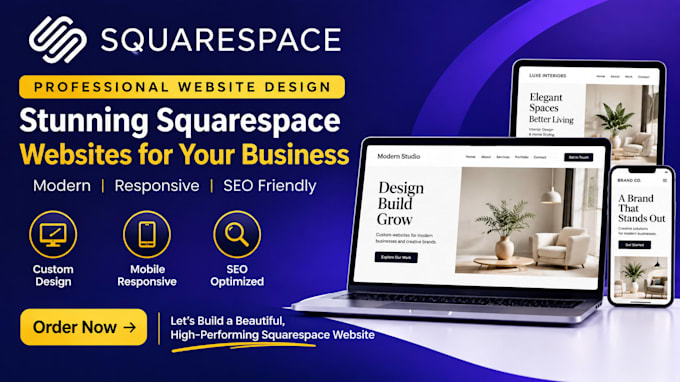 design, redesign, or build a modern squarespace website